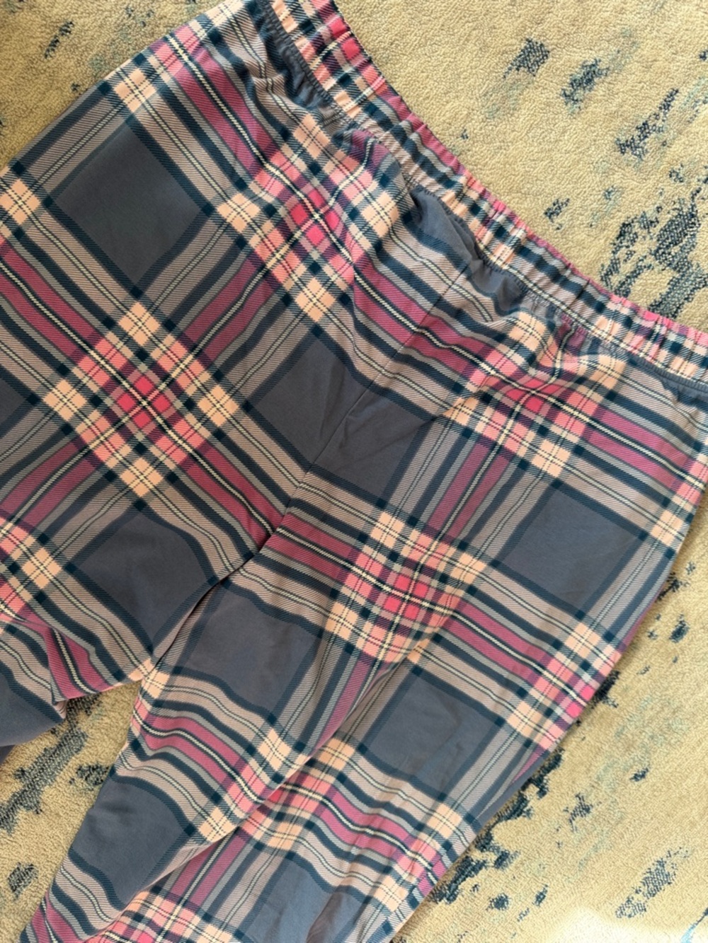 Soma Blue and Pink Plaid Lounge Pants - Picture 5 of 6